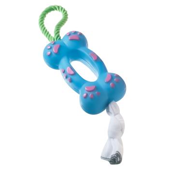 Camon Vinyl Bone with Rope Dogs Toy 11cm - buy, prices for Supermarket "Kharkiv" - photo 2