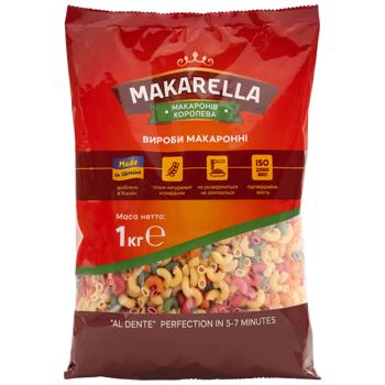 Макаронні вироби Makarella Ріжки №7 Веселка 1кг - купити, ціни на Епіцентр FOOD - фото 1