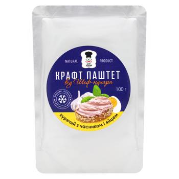 Паштет курячий Шеф-Повар з часником та яйцем 100г - купити, ціни на NOVUS - фото 1
