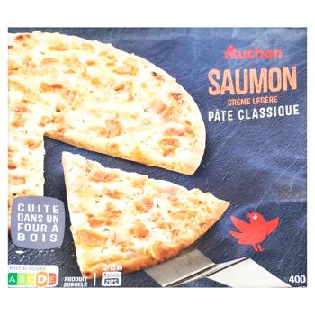 Піца Auchan з лососем 400г - купити, ціни на КОСМОС - фото 1