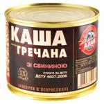 Каша Алан гречана зі свининою консервована 525г