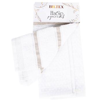 Набор полотенец Biltex для кухни белый 40х60см - купить, цены на METRO - фото 1