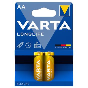 Батарейка Varta Longlife Alkaline AA BLI 2шт - купити, ціни на КОСМОС - фото 1
