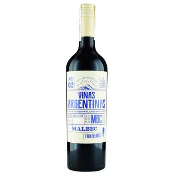 Vinas Argentinas Malbec Red Dry Wine 12.8% 0.75l
