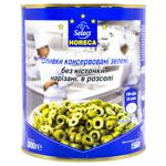 Оливки консервовані Horeca Select зелені без кісточок нарізані в розсолі 3кг