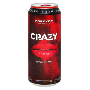 Пиво Forever Crazy светлое нефильтрованное 6,5% 0,5л - купить, цены на КОСМОС - фото 1