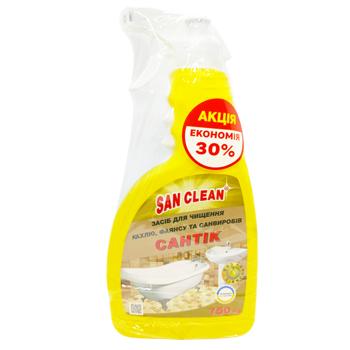 Засіб чистячий San Clean Сантік для чищення кахлю, фаянсу 750г + Засіб чистячий Green House Універсал-2000 500г - купити, ціни на - фото 2