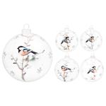 Decoris Birdie Glass Christmas Tree Ball 8cm in assortment