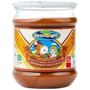 Condensed milk Eko-molproduct 0% 500g glass jar Ukraine - buy, prices for Torba - photo 1
