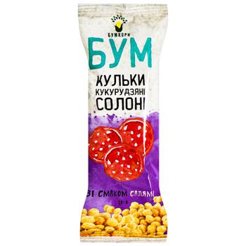 Bumcorn Salted Corn Balls with Salami Flavor 16g - buy, prices for EKO Market - photo 1