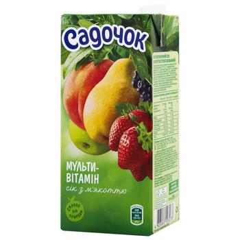 Сік Садочок мультивітамінний з м'якоттю 0,95л - купити, ціни на ЕКО Маркет - фото 1