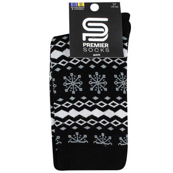 Premier Socks Scandinavian Print Terry Black Men's Socks s.27