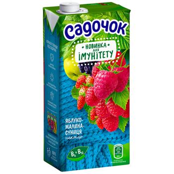 Нектар Садочок Яблоко-малина-земляника с мякотью 0,95л - купить, цены на КОСМОС - фото 4