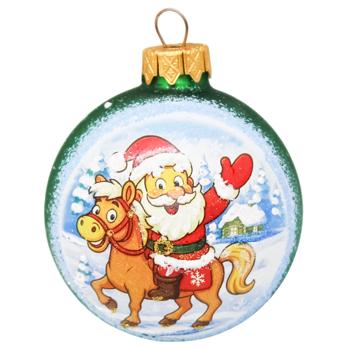 Шар ёлочный АСК Символ года стеклянный с рисунком 6,5см в ассортименте - купить, цены на - фото 3