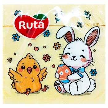 Серветки столові Ruta Ципоньки двошарові 33*33см 20шт - купити, ціни на Чудо Маркет - фото 1