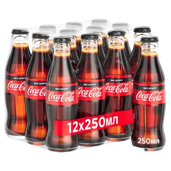 Coca-Cola Zero Sparkling Drink 250ml 12pcs - buy, prices for - photo 1