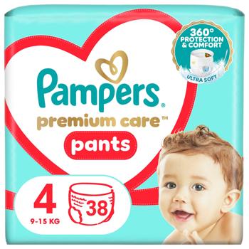 Підгузки-трусики Pampers Premium Care Maxi 4 9-15кг 38шт - купити, ціни на - фото 2