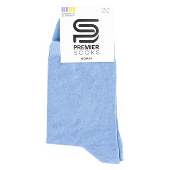 Шкарпетки Premier Socks Преміум жіночі класичні р.23-25 світлий джинс - купити, ціни на ЕКО Маркет - фото 1