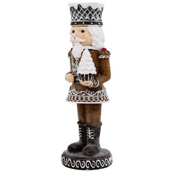 Декоративний свічник Пряниковий лускунчик колір коричневий 890-251 BONADI 1 шт - купить, цены на WINETIME - фото 2