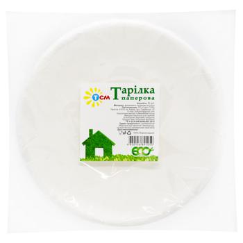 Тарілка одноразова ТСМ Eco супова паперова 6шт - купити, ціни на ULTRAMARKET - фото 1