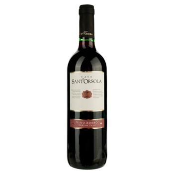 Вино Casa Sant'Orsola Vino Rosso красное полусладкое 11% 0,75л - купить, цены на AlcoHub - фото 1