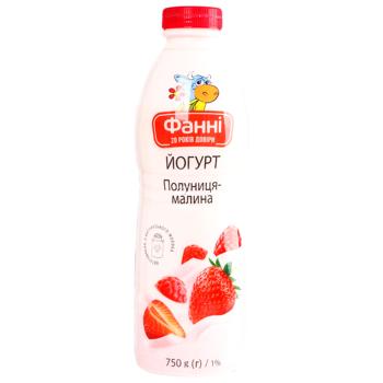 Йогурт Фанни клубника-малина 1% 750г - купить, цены на КОСМОС - фото 1