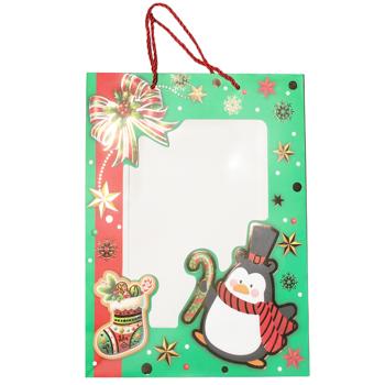 Пакет подарочный бумажный 39х30х12см в ассортименте - купить, цены на КОСМОС - фото 3