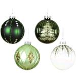 Куля ялинкова Decoris зелений/золотий 8см в асортименті