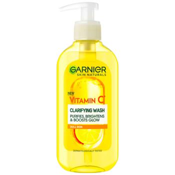 Garnier Skin Naturals Washing Gel with Vitamin C for Dull Facial Skin with Effect of Radiance and Even Tone 200ml