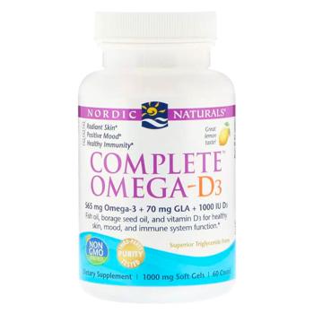 Омега 3-6-9 і вітамін Д3 Nordic Naturals Complete Omega-D3 1000мг 60 гелевих капсул - купити, ціни на Біотус - фото 1