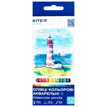 Олівці Kite Classic кольорові акварельні 12шт