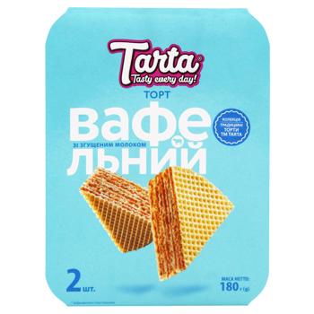 Торт Tarta вафельний зі згущеним молоком 180г - купити, ціни на КОСМОС - фото 1