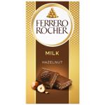 Шоколад молочний Ferrero Rocher з лісовими горіхами 90г