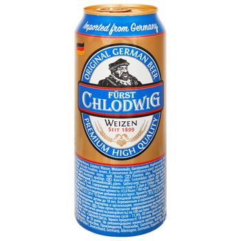 Пиво Furst Chlodwig світле нефільтроване 5,2% 0,5л - купити, ціни на Grono - фото 1