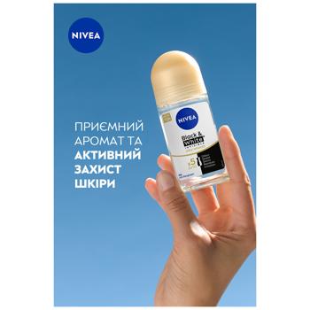 Антиперспирант шариковый Nivea Black&White Invisible Гладкий шелк 50мл - купить, цены на КОСМОС - фото 3