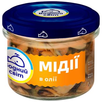Vodniy Svit Salted Mussels in Oil 170g - buy, prices for COSMOS - photo 1