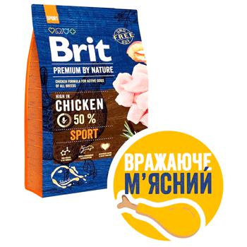 Корм сухой Brit Premium Sport с курицей для активных собак 3кг - купить, цены на MasterZoo - фото 2