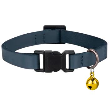 Barksi BronzeDog Crazy шкіряний нашийник для котів XS - синій - купить, цены на MasterZoo - фото 1