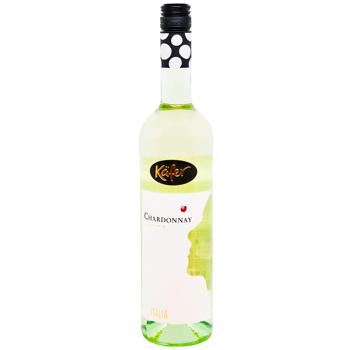 Вино Kafer Chardonnay біле сухе 11,5% 0,75л