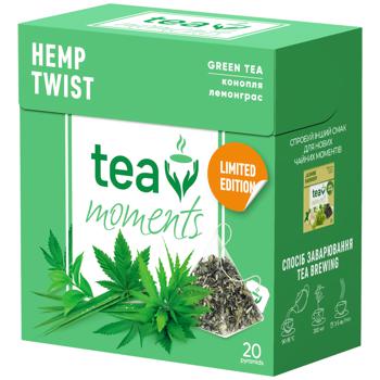 Green Tea Moments Hemp Twist Hemp Lemongrass Tea 1.8g*20pcs - buy, prices for Auchan - photo 1