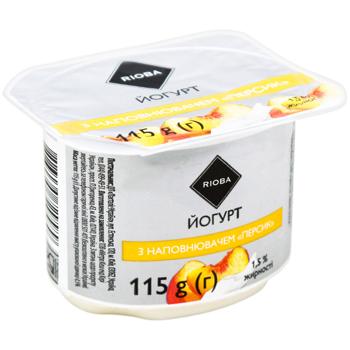 Йогурт Rioba персик 1,5% 115г - купить, цены на METRO - фото 3