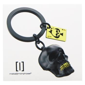 Брелок Metalmorphose Black Skull with Playing Card - купить, цены на WINETIME - фото 2