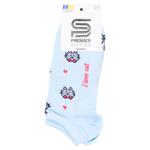 Носки Premier Socks женские ультракороткие Котики р.23-25 голубой