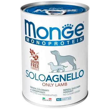 Корм влажный Monge Monoprotein Solo с ягненком для собак всех пород 400г - купить, цены на MasterZoo - фото 1