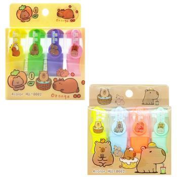 Маркери текстові Капібара 4шт - купити, ціни на КОСМОС - фото 1