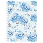 Axent Flower Symphony A5 Checkered Notebook on Spiral 80 Sheets