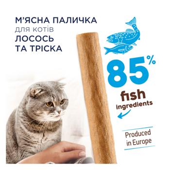 Ласощі для котів Club 4 Paws Premium з лососем та тріскою паличка 5г - купити, ціни на MasterZoo - фото 2