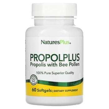 Прополіс із бджолиним пилком Natures Plus Propolplus 60 гелевих капсул