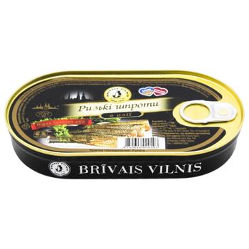 Шпроты Brivais Vilnis Рижские в масле 190г