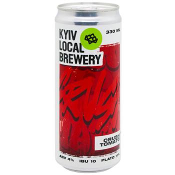 Kyiv Local Brewery Crush Tomato Light Unfiltered Beer 4% 0.33l